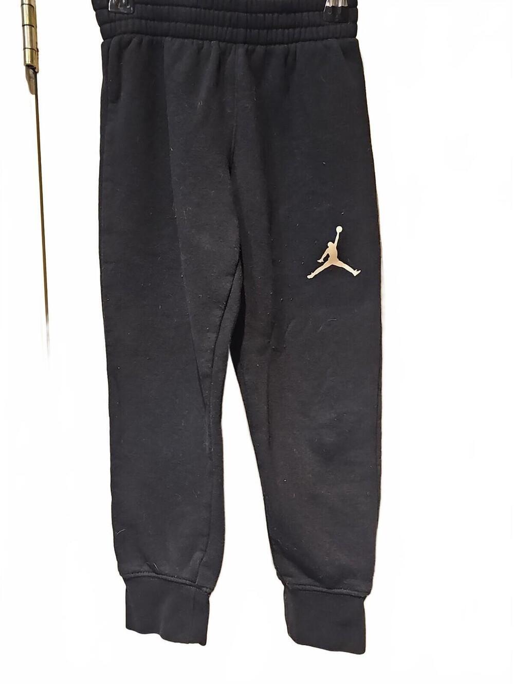 Jordan Sweatpants Boy's 4t Black Athletic Comfort Workout Casual Black Gold Logo